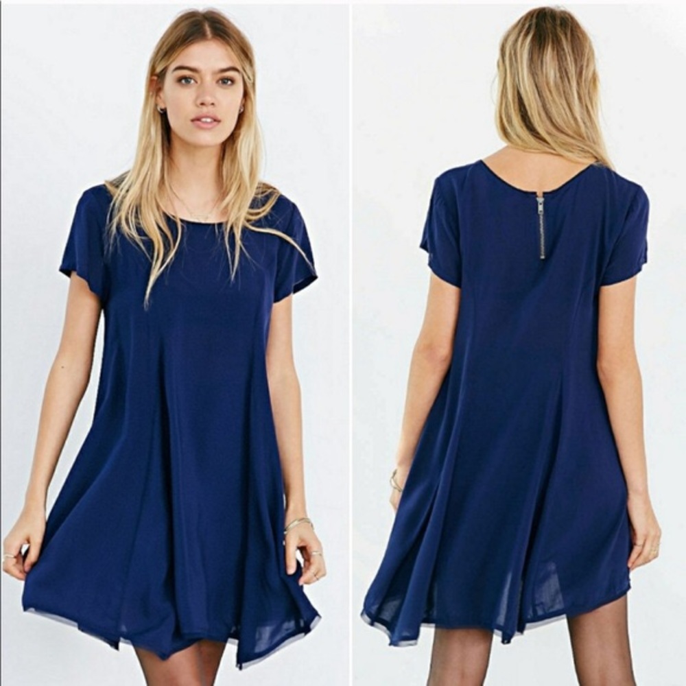 Urban Outfitters Flowy Navy Dress